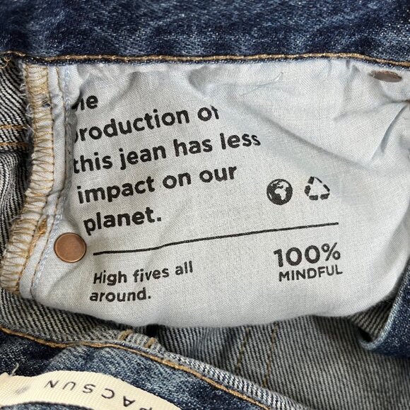 PacSun Button Fly Jeans Womens Size 24 Waist Ultra High Rise Slim Distressed - Picture 12 of 13